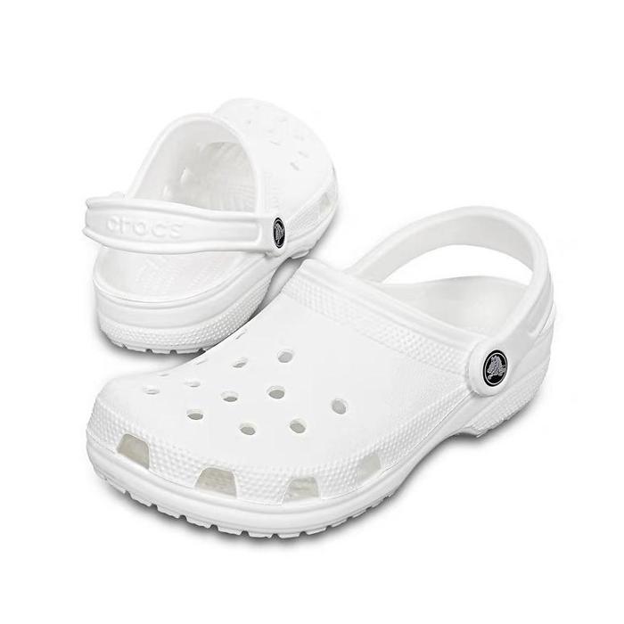 Gambar Sandal Crocs Pria Dan Wanita Anti Air Cross Bayaband Clog Baya Band Clog Original Nyaman - 10001-White, M436/37 dari sepasaang undefined Tokopedia