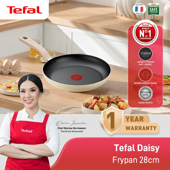 Gambar Tefal Wajan Panci Penggorengan Anti Lengket / Daisy Series Frypan - Frypan 28cm dari Tefal Indonesia Official undefined Tokopedia