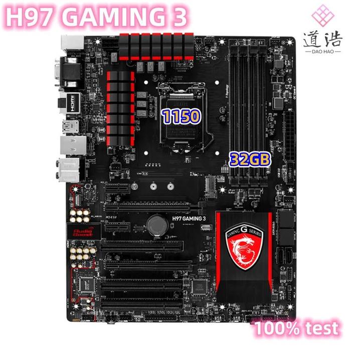 Lga 1150 H97 Gamer Jual For MSI H97 GAMING Motherboard 32GB 3*PCI PCI