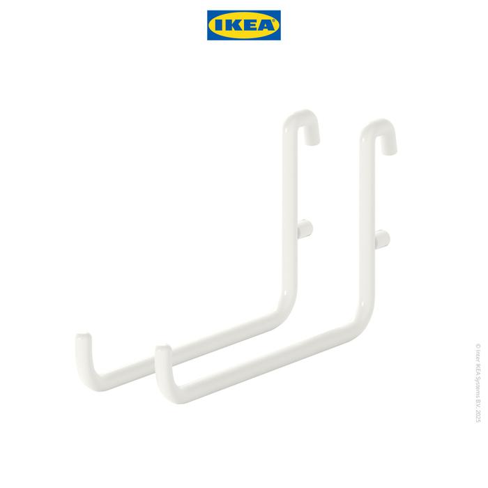 Gambar IKEA SKADIS Pengait Pegboard Bentuk L Putih Isi 2pcs - Putih dari IKEA Indonesia undefined Tokopedia