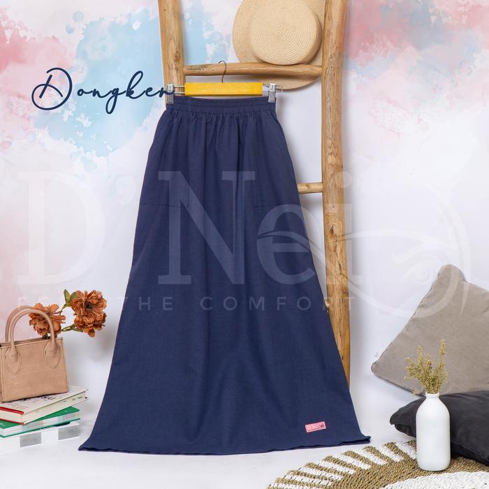 Gambar Rok Harian A Line Basic Santri - dongker dari d' Nei undefined Tokopedia