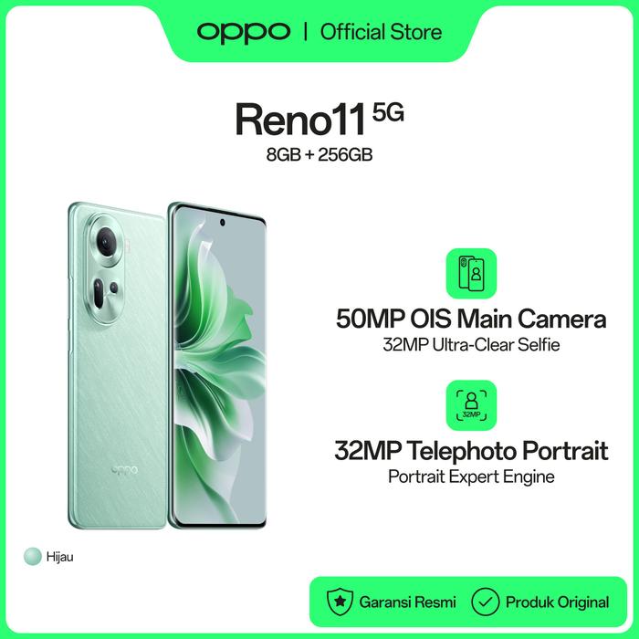 Gambar OPPO Reno11 5G 8GB/256GB (Garansi Resmi) - Hijau dari OPPO Store Indonesia undefined Tokopedia