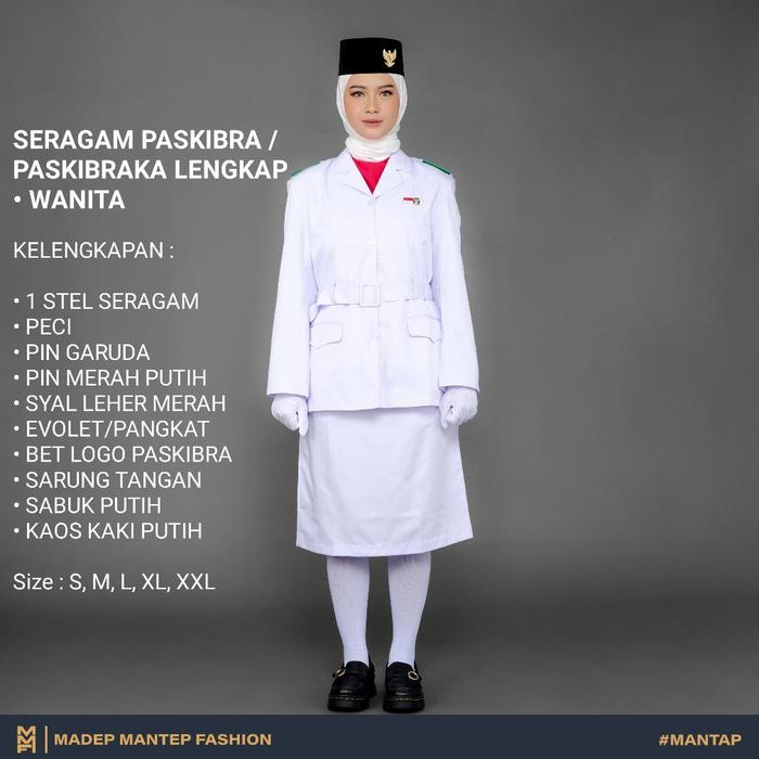 Gambar Seragam PASKIBRA PASKIBRAKA Lengkap Seragam Paskibra Seragam Paskibraka Wanita Pria - SERAGAM PASKIBRA LENGKAP - Perempuan, S dari TAYLOR JAYA STORE undefined Tokopedia