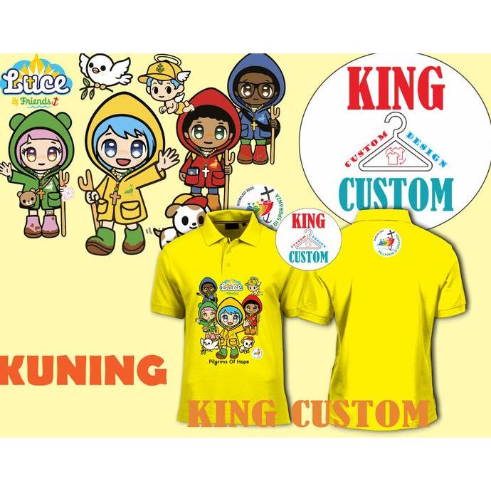 Gambar Kaos Polo Luce & Friends Yubileum maskot - Kuning, XL dari Boys store here undefined Tokopedia