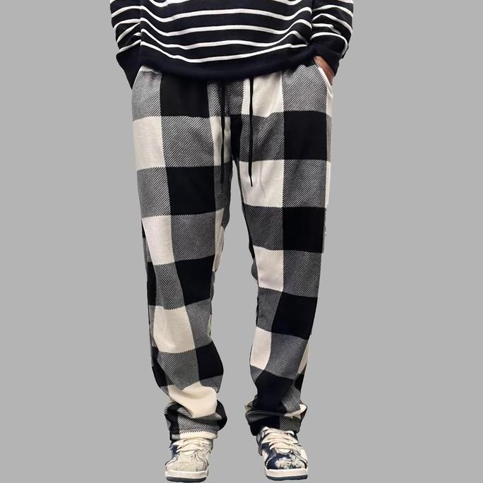 Gambar TOO - Celana Panjang Tartan Plaid Putih Couples - Putih, 28 dari Bravaro style undefined Tokopedia