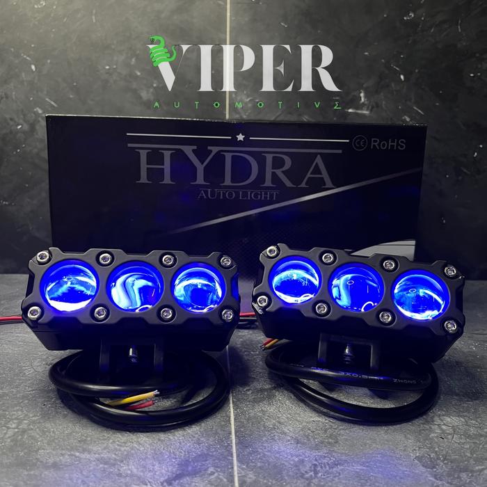 Gambar Mini Projie HV3 BLACK edition +Demon Eyes Devil Lampu Tembak Kabut 3 mata hii loo Putih Kuning / Putih Putih HYDRA Universal Lampu Mobil Lampu Motor Lampu Truk 12v 24v 80watt Lampu sorot led biled innova reborn fortuner avanza calya sigra agya brio - Biru, Kuning / Putih dari VIPER2GD undefined Tokopedia