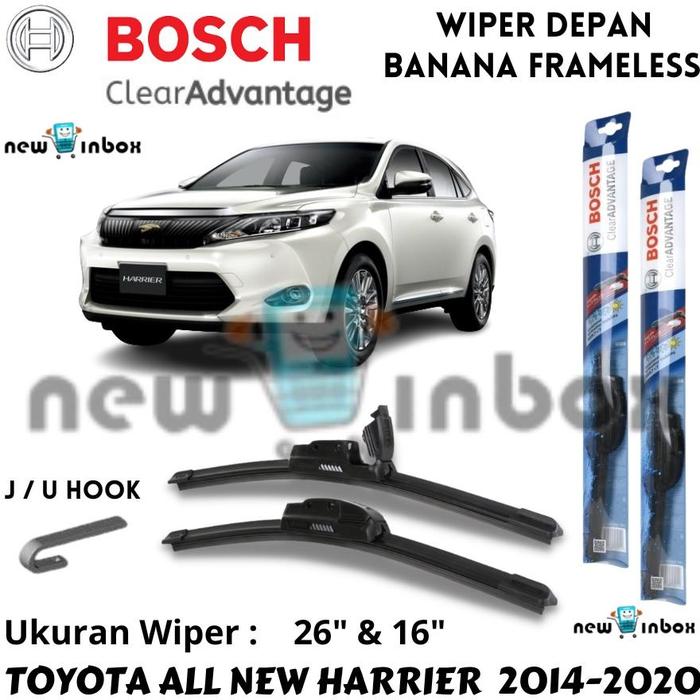 Gambar Wiper Depan Mobil Toyota ALL NEW HARRIER NEW GEN 3 2014-2020 Sepasang Frameless BOSCH Clear ADVANTAGE 26" & 16" ORIGINAL - Depan 26" & 16" dari RBG_autoparts undefined Tokopedia