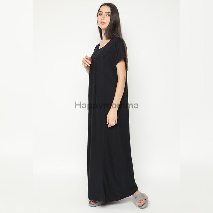 Gambar Dress Busui Friendly Bukaan Kanan Kiri untuk Ibu Hamil - Happymomma - Black dari Baju Hamil Menyusui Happymomma Kota Tangerang Selatan Tokopedia