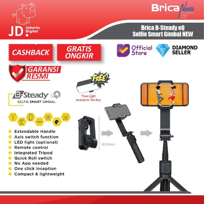 Gambar Brica BSteady eQ - B-Steady eQ Selfie Smart Gimbal NEW with Remote - PAKET A dari Jakarta Digital 8 undefined Tokopedia