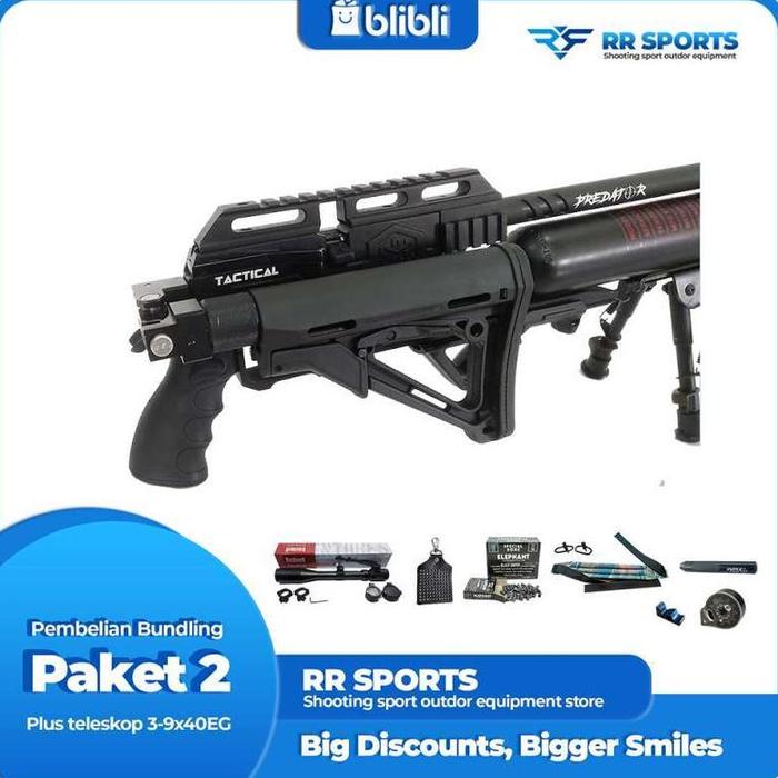 Gambar Kualitas Terjamin Senapan Angin Pcp Bocap Predator 500Cc Popor Lipat + Teleskop | Paket 2 Bundling - + Packing Kayu dari helmer store undefined Tokopedia