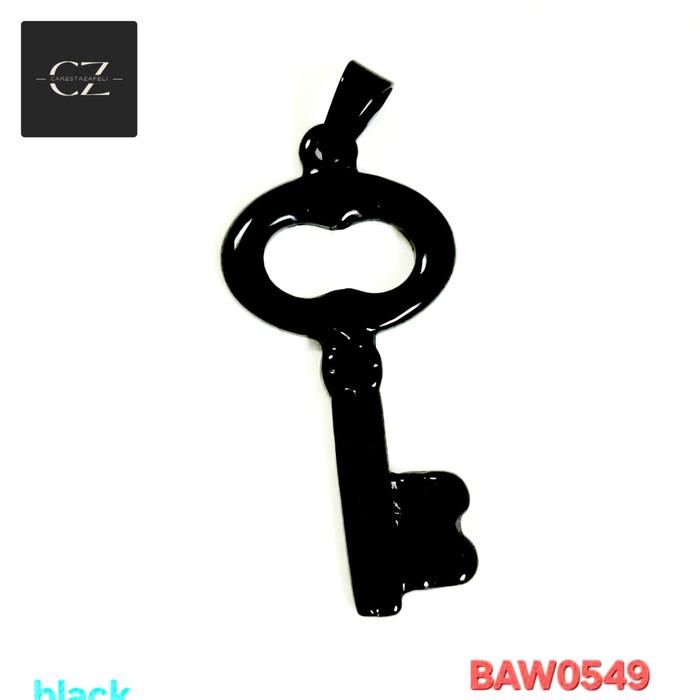 Gambar liontin bentuk kunci kuno dari stainless steel 304 warna silver - Hitam dari carestazafeli undefined Tokopedia