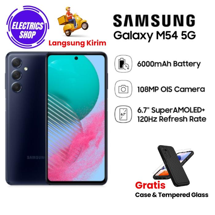 Gambar Samsung Galaxy M54 5G 8/256 GB Garansi Resmi SEIN - Dark Blue, Tanpa Charger dari electrics shop undefined Tokopedia