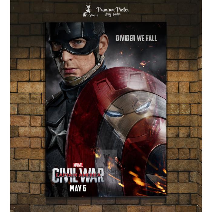 Gambar Poster Film - Captain America: Civil War - Avengers - We, Cinema Size dari EG STUDIO Tokopedia undefined Tokopedia