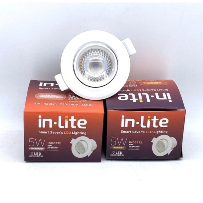 Gambar INLITE INDC232 LED Spotlight COB 5w 8w Inbow/ Downlight spot cob 5w 8w Inbow Inlite Lampu - 5Watt, 3000K-WarmWhite dari NfM Electrik undefined Tokopedia