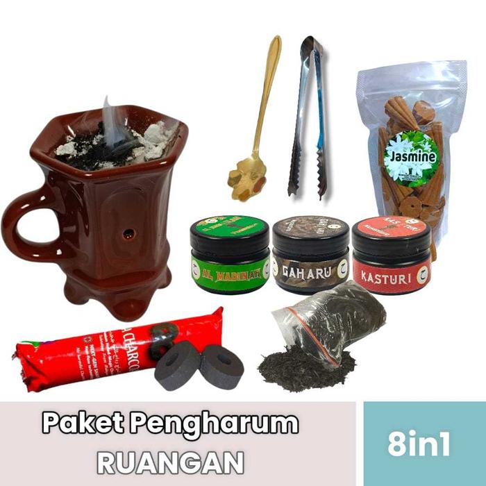 Gambar Satu Set Bukhur  Lengkap 8 item Dupa Wewangian Pengaharum Ruangan Arab - Tungku Kramik dari BUKHUR_NUSANTARA undefined Tokopedia