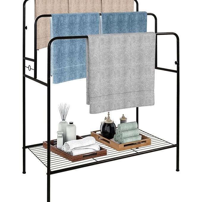 Jual Plus Size Towel Stand Bathroom Towel Drying Rack standing