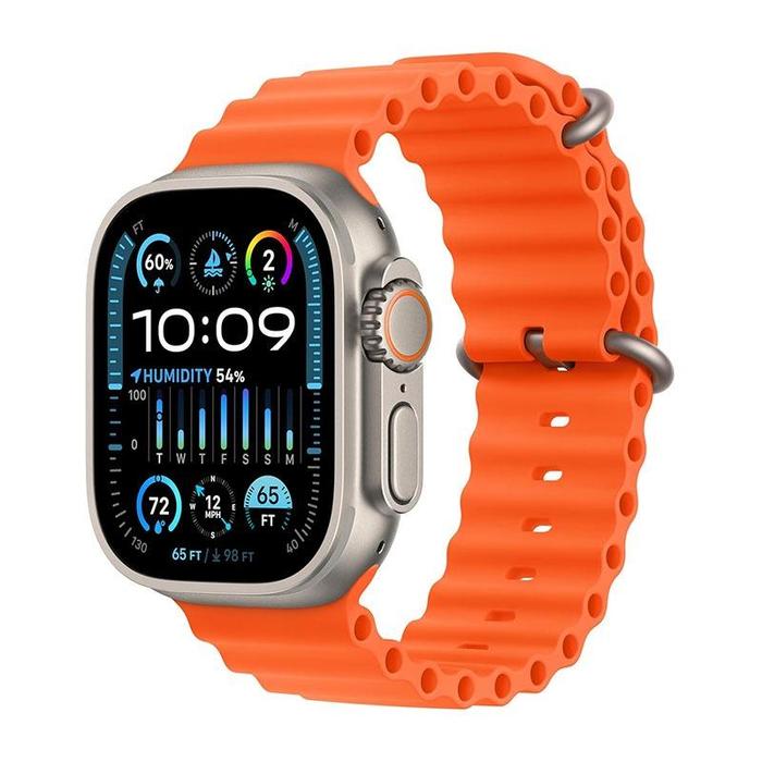 Apple Watch Ultra Gps Cellular Smartwatchsport Smart Watch With Rugged  Titanium Case Orange Ocean Band Fitness Tracker Precision Gps Action Button 