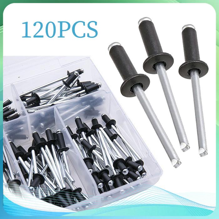 Gambar Tang Rivet Tembakan Paku 120pcs Paku Rivet Hitam Blind Rivet Paku Rivet Ukuran M2.4/M3.2/M4 dari Dua Anak Toko 818 undefined Tokopedia
