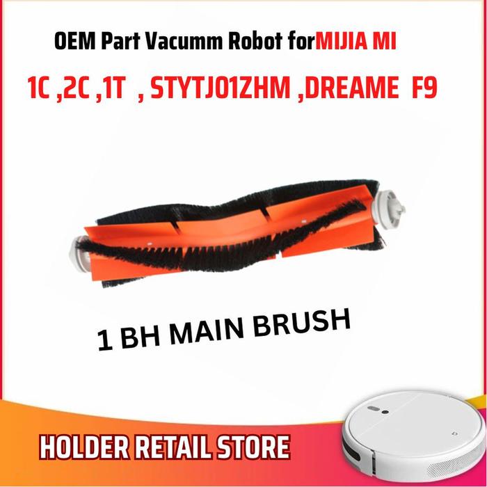 Gambar mijia mi xiaomi 1c , 2c , 1t , dreame f9 mop hepa filter brush robot vacuum cleaner jkt - 1 MAINBRUSH dari HOLDER RETAIL STORE undefined Tokopedia