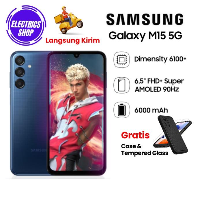Gambar Samsung Galaxy M15 5G 6/128 GB Garansi Resmi SEIN - Dark Blue, Tanpa Charger dari electrics shop undefined Tokopedia
