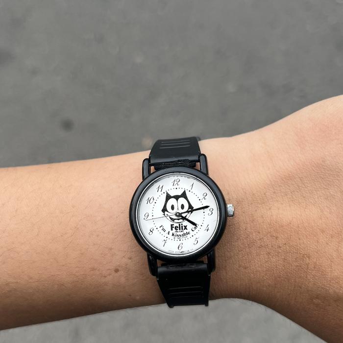 Vintage 80s Citizen Vega Japan Felix The Cat White Dial Casual