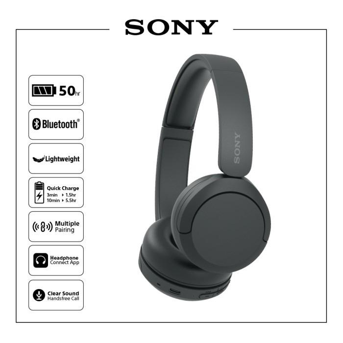 Gambar Sony Headphone Wireless On Ear WH-CH520 - Garansi Resmi Sony Indonesia - Black dari Executive Shop7 undefined Tokopedia
