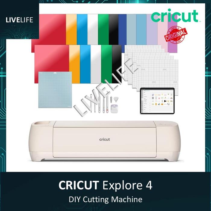 Gambar CRICUT Explore 4 - DIY Cutting Machine | 2x Faster than CRICUT Explore 3 | Cut 100+ Materials | Bluetooth Connectivity | iOS Android Windows MacOS Compatible via Cricut Design Space | For Scrapbook, Handicrafts, Home Decorations, Vinyl Stickers - Engagement dari LiveLife Indonesia undefined Tokopedia