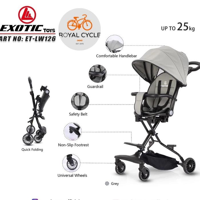 Gambar Kereta Bayi / Baby Stroller 126 Exotic - Abu-abu dari Royal Cycle undefined Tokopedia