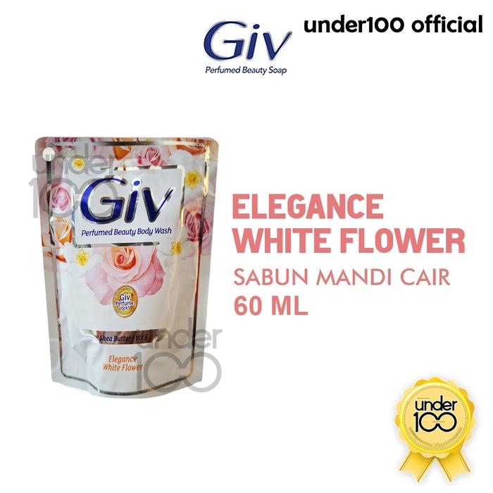 Gambar UNDER 100  GIV White Body Wash Liquid Sabun Mandi Cair 60ml | BPOM - GivCair White dari Under100 Store undefined Tokopedia