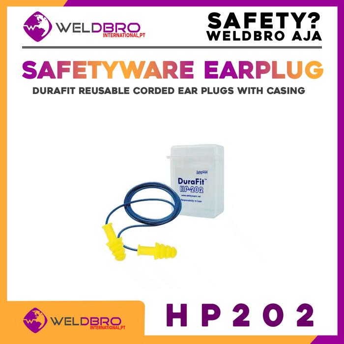 Gambar Safetyware HP202 Durafit Reusable Corded Earplugs Include dengan Casing - Alat Pelindung Telinga/ Kuping dari Kebisingan - Pair dari Weldbro undefined Tokopedia