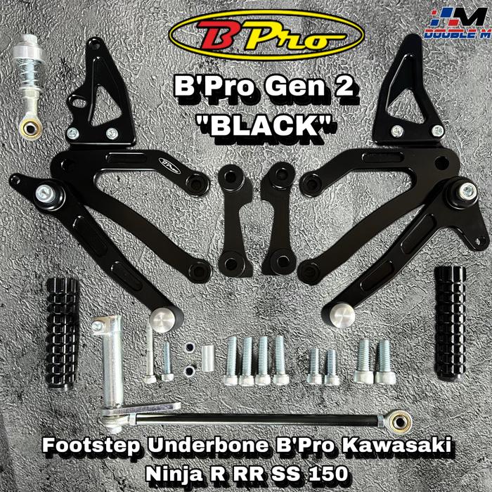Gambar Footstep Underbone Bpro Ninja R RR SS 150 - BPro Gen2 BLACK dari Double M Motoparts undefined Tokopedia
