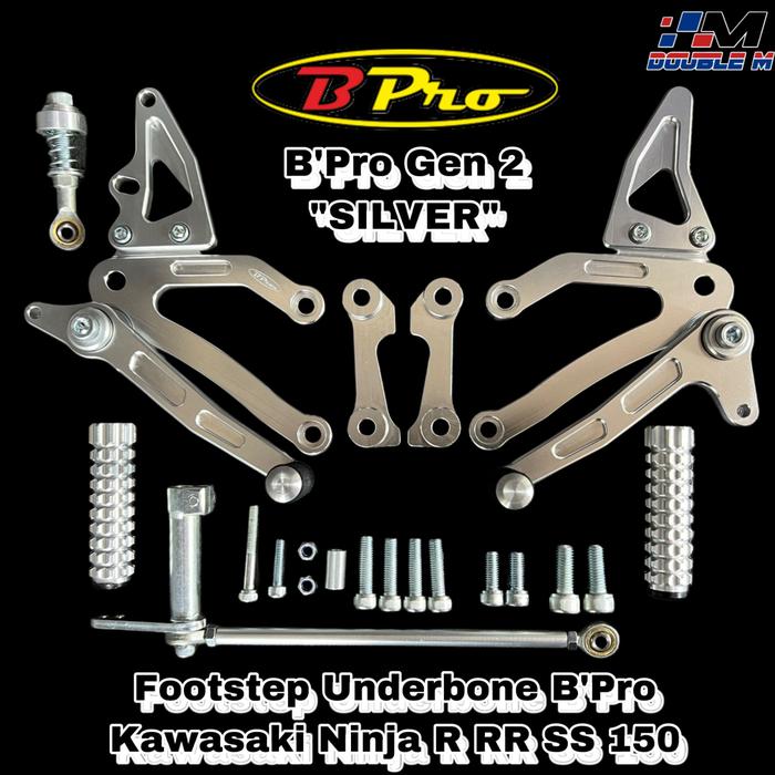 Jual Footstep Underbone Bpro Ninja R RR SS 150 - BPro Gen2 SLVR ...