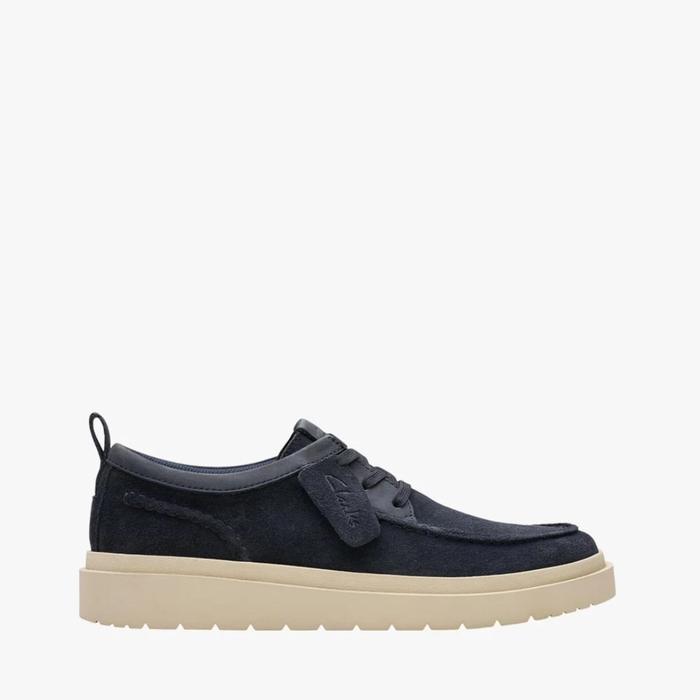 Clarks Polden Moc Men's Shoes Navy Suede UK di Gowalk Store Tokopedia