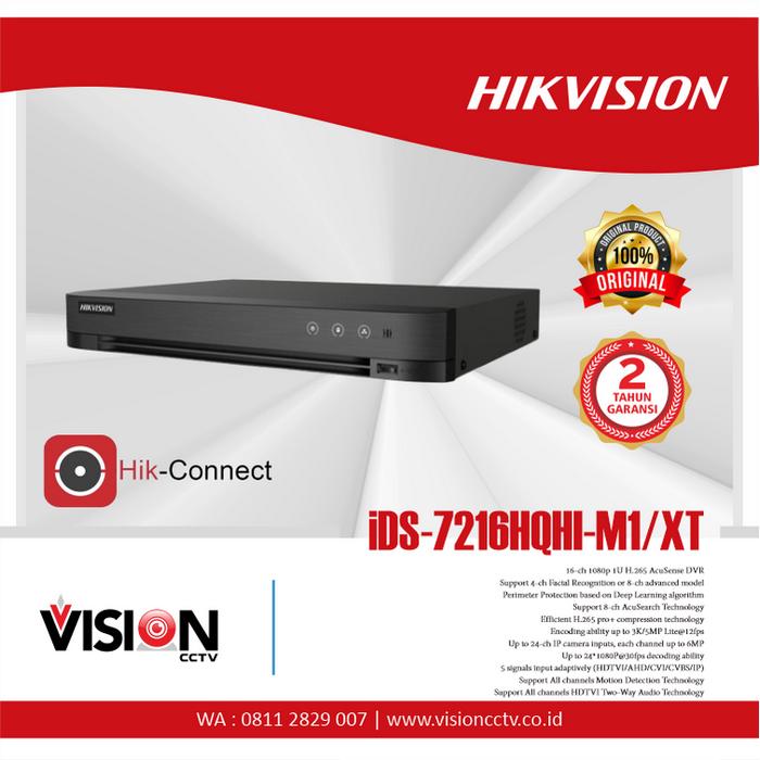 Jual Hikvision iDS-7216HQHI-M1/XT DVR 16 Channel Hikvision 2MP