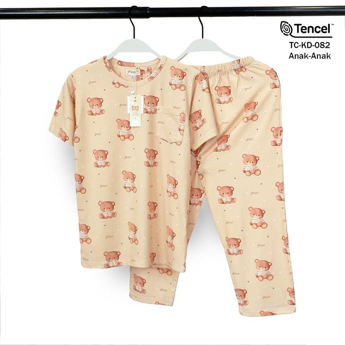 Gambar GREET NIGHT WEAR - PIYAMA PENDEK PANJANG TENCEL ANAK MIX (TC-KD) PP - TC-KD-082, SIZE 10 dari greetnightwear undefined Tokopedia