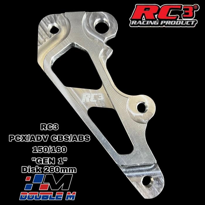 Gambar Breket Bracket Kaliper Depan Nissin Samurai 2p 2pot 2 piston Matic Pcx Adv 150 160 CBS ABS disk 260mm - Gen 1 PCX/ADV dari Double M Motoparts undefined Tokopedia