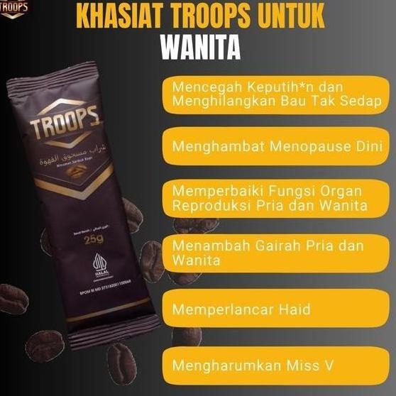 Gambar Kopi Troops 1 SACHET 25gram Minuman Herbal Stamina Pria dari Boss Javanicus undefined Tokopedia