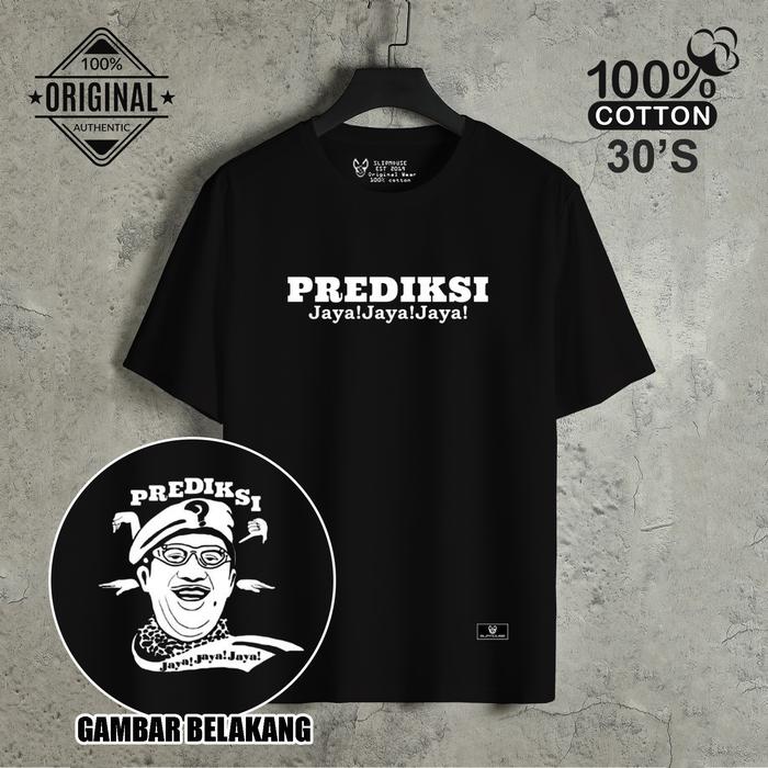 Gambar kaos distro the prediksi / kaos vincent desta / kaos andre taulany - Hitam, L dari slipmouse apparel undefined Tokopedia