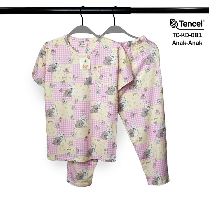 Gambar GREET NIGHT WEAR - PIYAMA PENDEK PANJANG TENCEL ANAK MIX (TC-KD) PP - TC-KD-081, SIZE 14 dari greetnightwear undefined Tokopedia