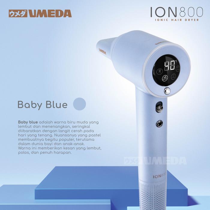 Gambar Umeda IONIC Hair Dryer ION800 / Pengering Rambut - Baby Blue dari UMEDA undefined Tokopedia