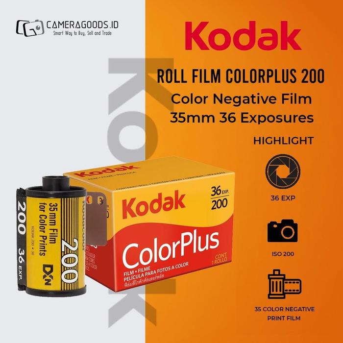 Roll Film Kodak Colorplus 200 Color Negative Film 35mm 36 Exposures  086806031479