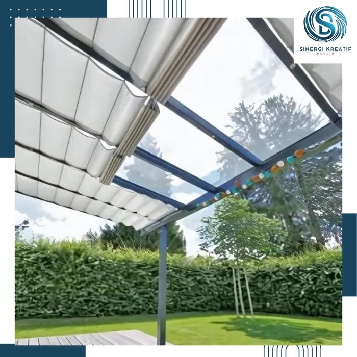 Gambar Atap lipat skylight  - atap kain model terbaru design minimalis dari Sinergi Kreatif Desain undefined Tokopedia