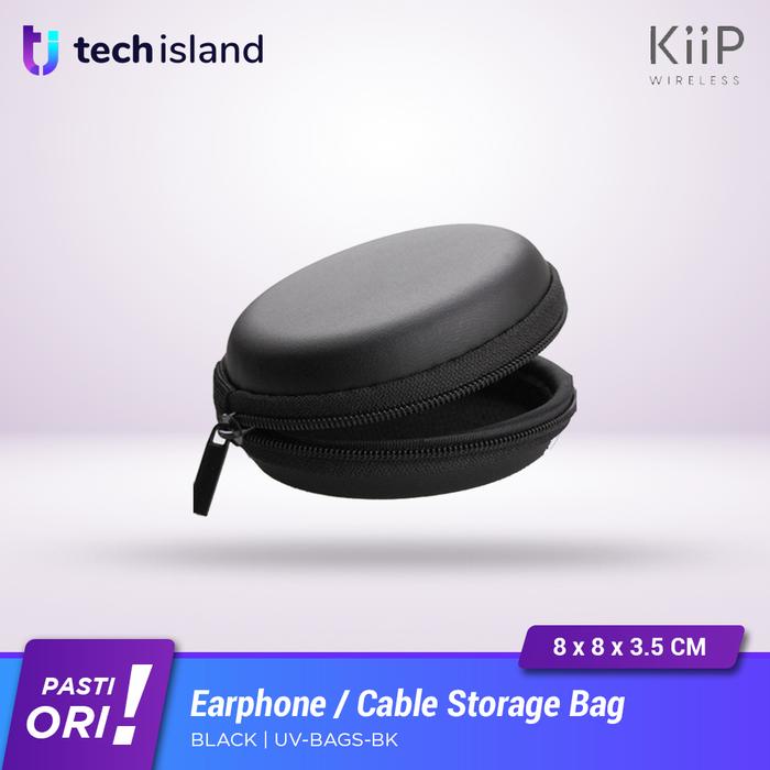 Gambar Kiip Earphone TWS Headphone Storage Bag Charger Kabel Waterproof - Small Black dari Tech Island undefined Tokopedia