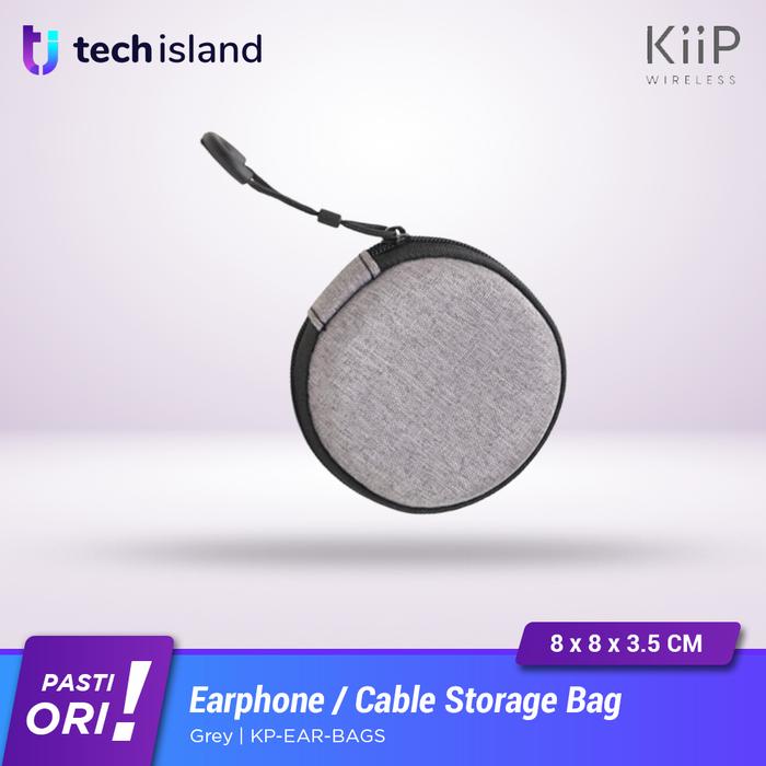 Gambar Kiip Earphone TWS Headphone Storage Bag Charger Kabel Waterproof - Small Grey dari Tech Island undefined Tokopedia