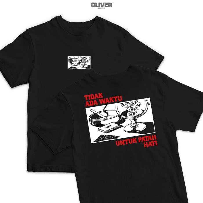 Gambar OLVR Kaos Kata Kata "Tidak Ada Waktu Untuk Patah Hati" / baju kaos kata kata / baju kaos pria kata2 keren / baju kata kata / kaos kata kata lucu / kaos diksi deep - Hitam, M dari OliverSupply undefined Tokopedia