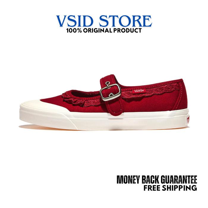 Jual VANS SLIP ON MARY JANE RUFFLE CHOU CHOU RED BNIB 100