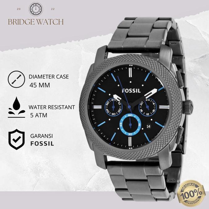Jual Terbaru Jam Tangan Pria Fossil Machine Fs4931 Smoke Grey