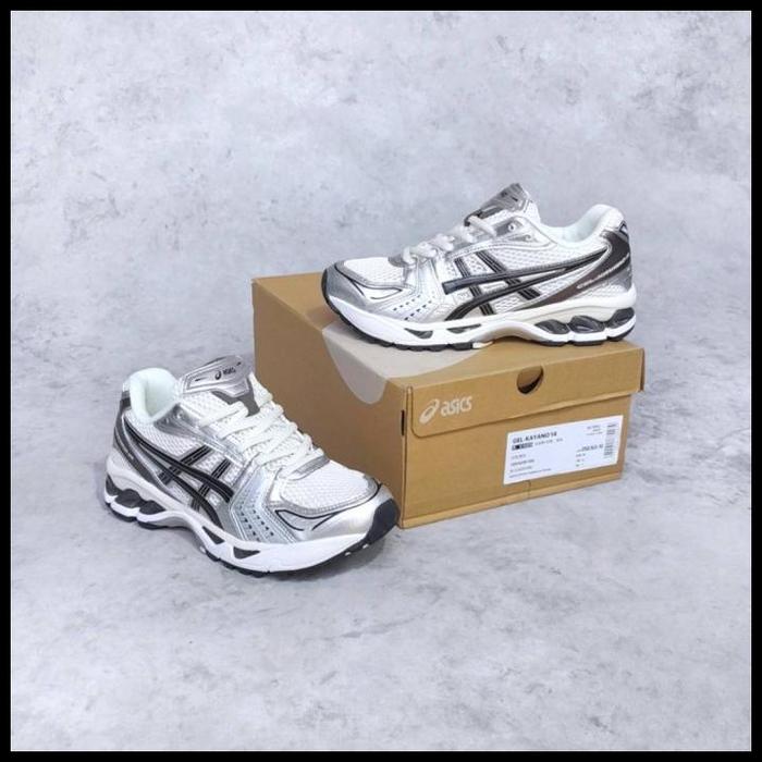 Gambar Tenis Sepatu Sneakers Asics Gel Kayano Silver Black Metallic Cream Original Best Quality - Silver black, 42 dari saniahhsani undefined Tokopedia