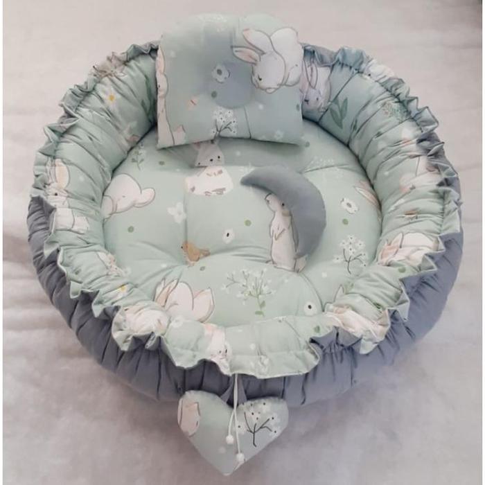 Gambar READY Kasur Bayi Bulat Round Baby Nest 2 Lapis Multifungsi Bisa Playmate Free Bantal Peang dan Mainan Ada Tasnya - BB HKE, Dengan tas mika dari small fairy undefined 5 Tokopedia