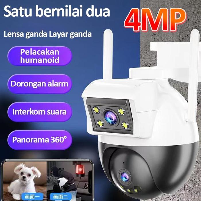 Gambar 2024 Kyb 8Mp Cctv Wifi Jarak Jauh Lewat Hp Outdoor Dual Lens Waterproof Ip67 Full Hd Ip Kamera 360° Terbaru Terlaris Terbaik - Putih4MP dari MiKaStore48 undefined Tokopedia